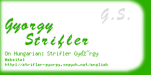 gyorgy strifler business card